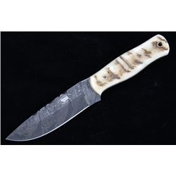 M.T. Knives of Bozeman Rams Horn Damascus Knife