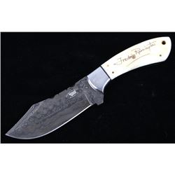 M.T. Frederic Remington Signed Damascus Knife