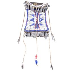 Northern Cheyenne Beaded Strike-A-Lite Bag 19th C.