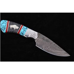 Navajo David Yellowhorse Turquoise Buffalo Knife