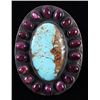 Image 1 : Navajo Kingman Turquoise, Purple Spiny Oyster Ring