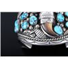 Image 10 : Navajo Kingman Turquoise & Bear Claw Bracelet