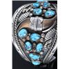 Image 3 : Navajo Kingman Turquoise & Bear Claw Bracelet