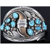 Image 6 : Navajo Kingman Turquoise & Bear Claw Bracelet