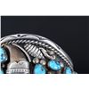 Image 9 : Navajo Kingman Turquoise & Bear Claw Bracelet