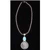 Image 2 : Navajo Kingman Turquoise Morgan Dollar Necklace