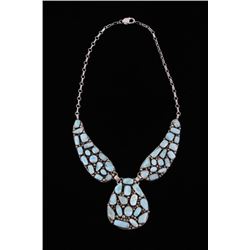 Navajo Betta Lee Larimar Sterling Silver Necklace