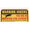 Image 3 : Mountain Lion Warning Sign from Canada