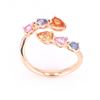 Image 1 : Multi-Colored Sapphire & Diamond 14K Ring