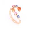 Image 2 : Multi-Colored Sapphire & Diamond 14K Ring