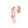 Image 3 : Multi-Colored Sapphire & Diamond 14K Ring