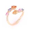 Image 8 : Multi-Colored Sapphire & Diamond 14K Ring