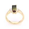 Image 2 : Bi-Color Watermelon Tourmaline & Diamond Ring