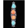 Image 1 : Navajo Kingman Turquoise & Spiny Oyster Ring
