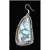 Image 2 : Navajo B. Lee Number 8 Turquoise & Silver Earrings