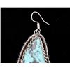 Image 3 : Navajo B. Lee Number 8 Turquoise & Silver Earrings