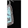 Image 6 : Navajo B. Lee Number 8 Turquoise & Silver Earrings