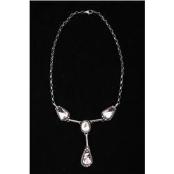 Navajo White Buffalo, Copper & Sterling Necklace