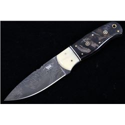 M.T. Knives of Bozeman Rams Horn Damascus Knife