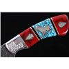 Image 12 : Navajo Yellowhorse Turquoise Custom Wolf Knife