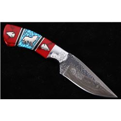 Navajo Yellowhorse Turquoise Custom Wolf Knife