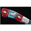 Image 5 : Navajo Yellowhorse Turquoise Custom Wolf Knife
