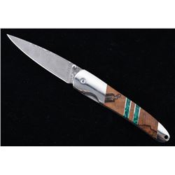 Santa Fe Stoneworks Malachite & Damascus Knife
