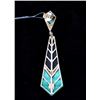 Image 14 : Great Gatsby Malachite & Onyx Diamond Earrings