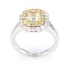 Image 3 : RARE VVS2 Fancy Yellow Diamond 2.02ct in 18K Ring