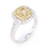 Image 9 : RARE VVS2 Fancy Yellow Diamond 2.02ct in 18K Ring