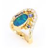 Image 3 : Australian Lightning Ridge Opal 18K Gold Ring
