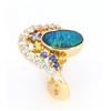 Image 8 : Australian Lightning Ridge Opal 18K Gold Ring