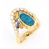 Image 9 : Australian Lightning Ridge Opal 18K Gold Ring