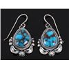 Image 1 : Navajo Egyptian Turquoise & Sterling Earrings