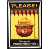 Image 1 : Smokey Bear U.S. Forest Service Porcelain Sign