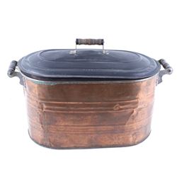 Early 1900's Copper Wash Basin & Lid
