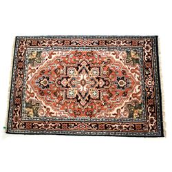Heriz Serapi Persian Hand Knotted Wool Runner 1930