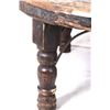Image 3 : Primitive Butcher Block Wood & Wrought Iron Table