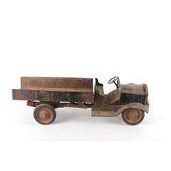 Rare Buddy L Steel Pressed Open Cab Dump Truck