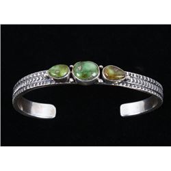 Navajo Jane Delgarito Sonoran Gold Turquoise Cuff