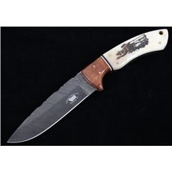 M.T. Knives Smokey Bear Custom Damascus Knife