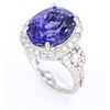 Image 3 : Deep Violet Blue Tanzanite AAA 9.53 ct. PT950 Ring