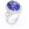 Image 5 : Deep Violet Blue Tanzanite AAA 9.53 ct. PT950 Ring