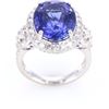 Image 6 : Deep Violet Blue Tanzanite AAA 9.53 ct. PT950 Ring