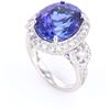 Image 7 : Deep Violet Blue Tanzanite AAA 9.53 ct. PT950 Ring
