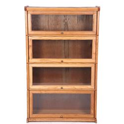 Barrister Quarter Sawn Oak Four Piece Cabinet