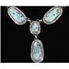 Image 4 : Navajo B. Lee Apache Turquoise & Sterling Necklace