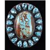 Image 1 : Navajo Tony Yazzie Kingman Turquoise & Silver Ring