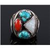 Image 1 : Navajo Heavy Sterling Gold Multi Stone Eagle Ring