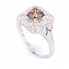 Image 3 : Fancy Brown Diamond Vintage Estate 18K Ring